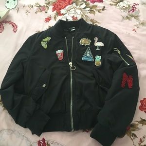 H&m Black Bomber Jacket
